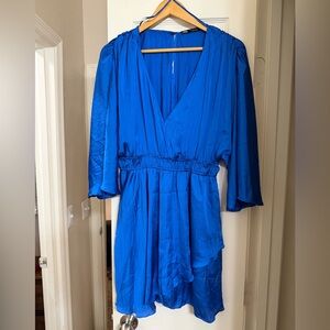 Zara Electric Blue Dress with Label Detail